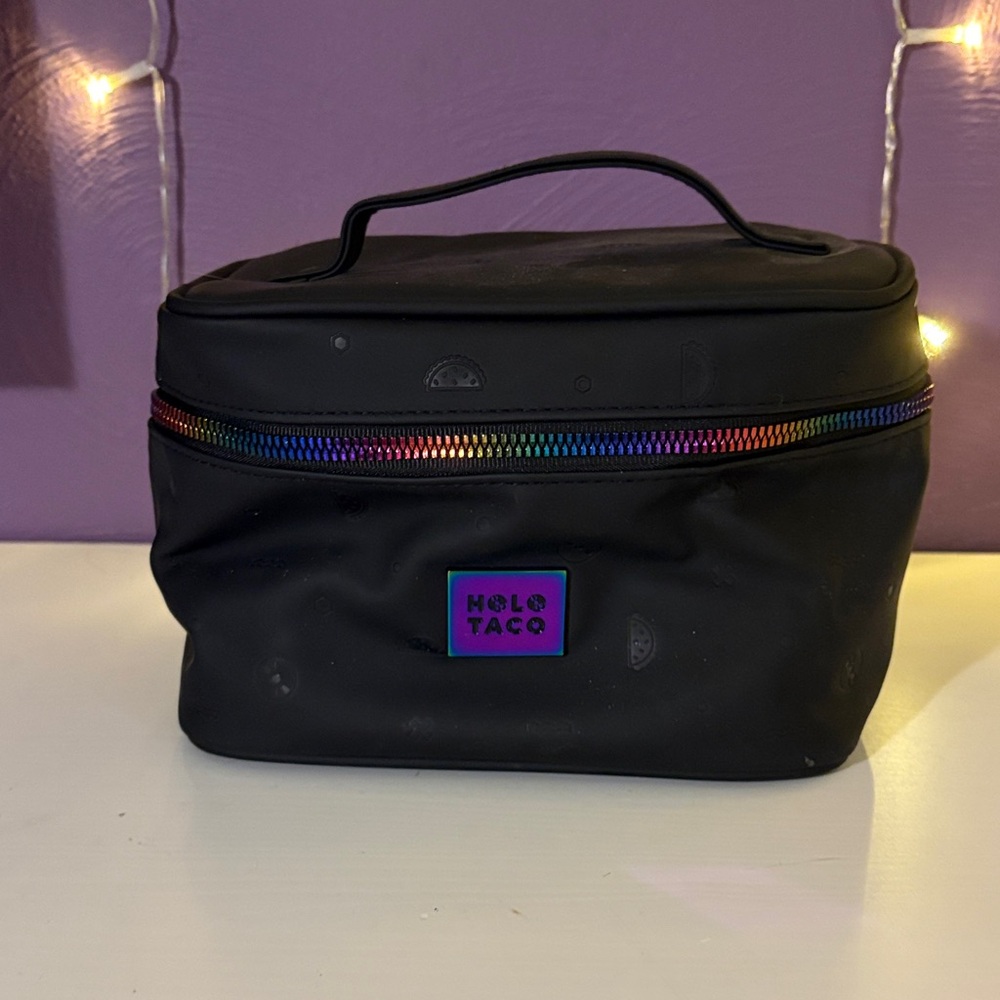 Holo Taco Black Cosmetic Bag